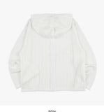 Lace summer 2-way hood zip-up