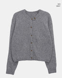 Dean Two Button Round Neck Wool Cardigan