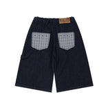 BERMUDA CHECK POCKET DENIM SHORT