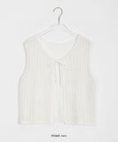 Ririna Ribbon Layered Punching Knit Vest