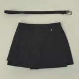 Wool Side Slit Skirt Pants