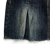Koku denim pocket pleated skirt