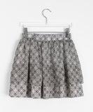 Nada Banding Check Tiered Mini Skirt