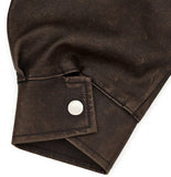 Empty washed leather jacket