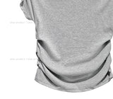 Bondi Drape Pintuck Off-Shoulder Short Sleeve