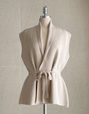 Bagueto V-Neck Knit Vest Cardigan