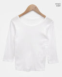 Keeper U-neck Basic Three Quarter Sleeve T-Shirt