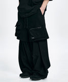 Pocket Layered Oversized Cotton Pants