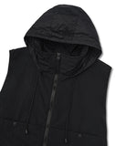 [AG] Nylon Hidden Hood Crop Vest