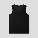 Triple Stud Ribbed Sleeveless Top