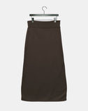 [Brushed] Withy Banding Strap Pile Long Skirt