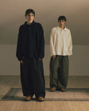 [AG] Paneled Herringbone Washed Balloon Pants