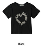 Harni Boucle Embroidery Crop Tee