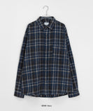 [unisex] Lokuna Peach Fuzz Check Over Shirt