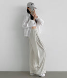 Lower Body Cover Side Pleated Wide Fit Training Pants