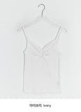 Vito Shirring Punching Layered Color Sleeveless
