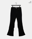 [MADE] Jahu Studded Shirring Bootcut Cotton Long Pants