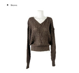 Picker V-neck Loose Cable Knit