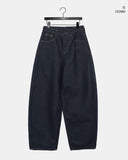 Nami Leopard Embroidery Patch Stitch Balloon Fit Denim Long Pants