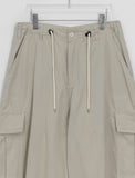 Common Pintuck Cotton Cargo Wide Pants