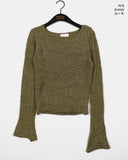 [Mohair Wool] Jining Slim Fit Mohair Wool Inner Long Sleeve Knit