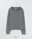 Isou Stripe Hood Long Sleeve Tee