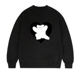 [UNISEX]Bear Heart Back Printing Sweatshirt