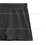 Deep Ribbed Knit Shorts