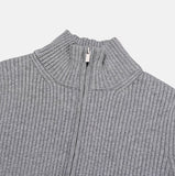 Pollim High Neck Muscle Fit Warmer Knit Zip-Up