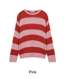 Rical Stripe Mesh Knit