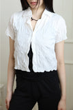 Wrinkle cropped shirt