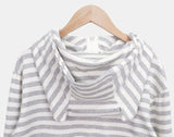 Nean Neko Stripe Two-Way Hood Zip-Up