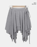 Arun Unbalanced Flare Layered Skirt