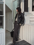 Tei Brushed Two Pin Tuck Slacks
