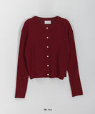 Missent Ribbed Button Round Knit Cardigan