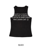 Hua Half Lettering Semi Overfit Sleeveless