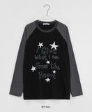 Stelline Star Color Matching Raglan Long Sleeve Tee