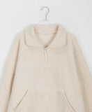 Kohin Half Zip-Up Boucle Sweatshirt