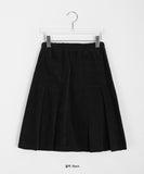 Holve pocket corduroy banding midi skirt