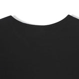 Veil Button V-neck Short Sleeve T-shirt