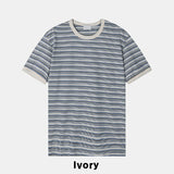 Kelly Stripe Color Matching Short Sleeve T-shirt