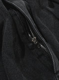 Hip 3D cargo denim banding pants