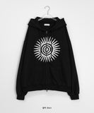 Hobeni Sun Printing Over Two Way Hood Zip-Up