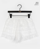 Piso Lace Frill Tiered Shorts