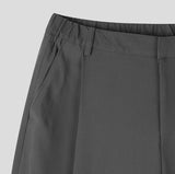 Coz pin tuck half banding wide slacks