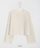 Itero Punching Round Crop Knit