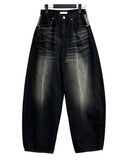 Embroidered Patch Wide Denim