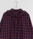 Sikoni Check String Hood Shirt