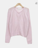 Luann Basic Wool Mohair Round Knit Cardigan