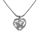 Tata heart star necklace